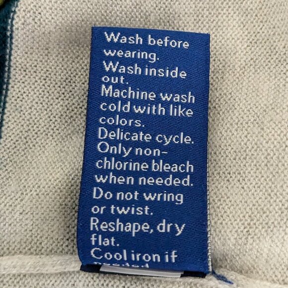 Apt. 9 Women's V-Neck Sweater - Gray, Blue, and Yellow Stripes - Picture 5 of 5